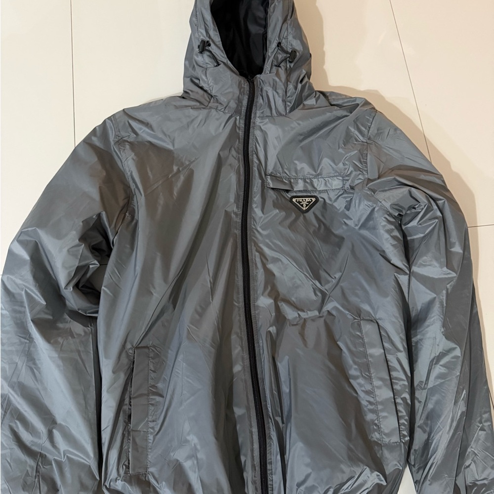 Prada jacket Men's Gray Hooded large slim or medium big - Picture 11 of 13